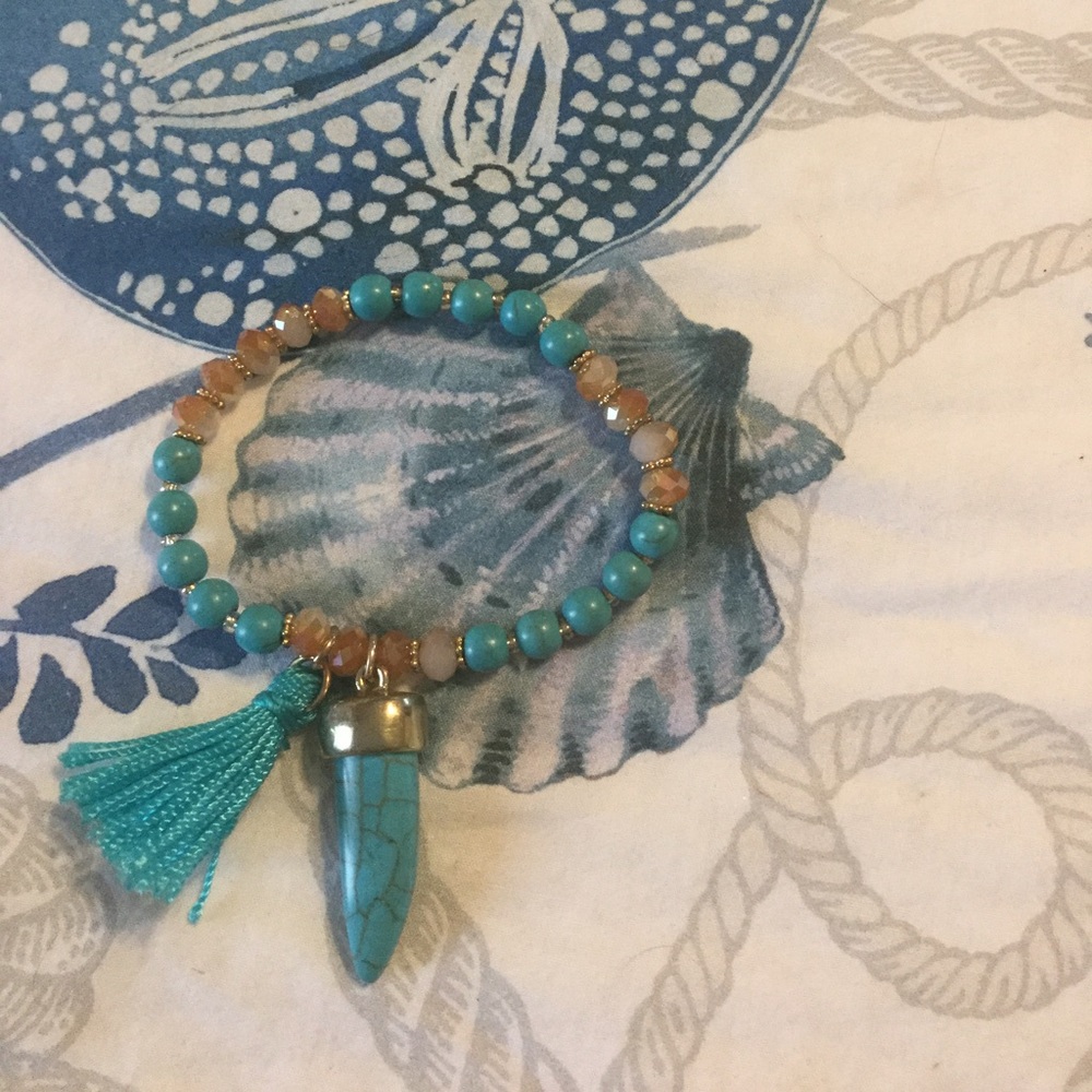 Turquoise beaded bracelet